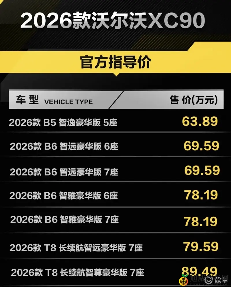 2026款沃尔沃XC90改款上市,7款车型,这你受得了吗-1