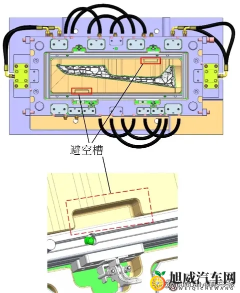 汽车门板麻纤维装饰条一步成型方案-2