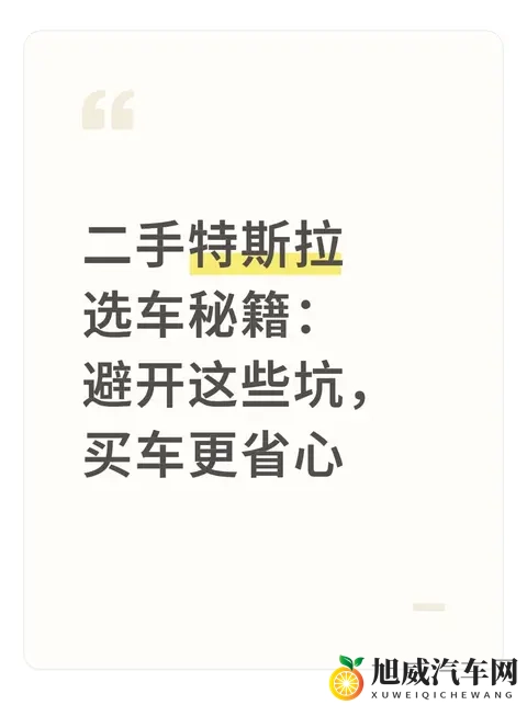 二手特斯拉选车秘籍：避开这些坑，买车更省心-1