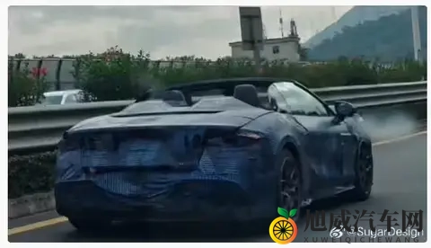 比亚迪腾势 Z 敞篷版跑车开蓬谍照曝光-1