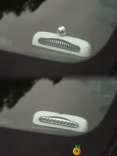 奶油白停车牌｜我的车载治愈系角落-1