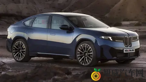 宝马第二款纯电轿跑SUV：iX4渲染图首曝，溜背造型、运动风格-1