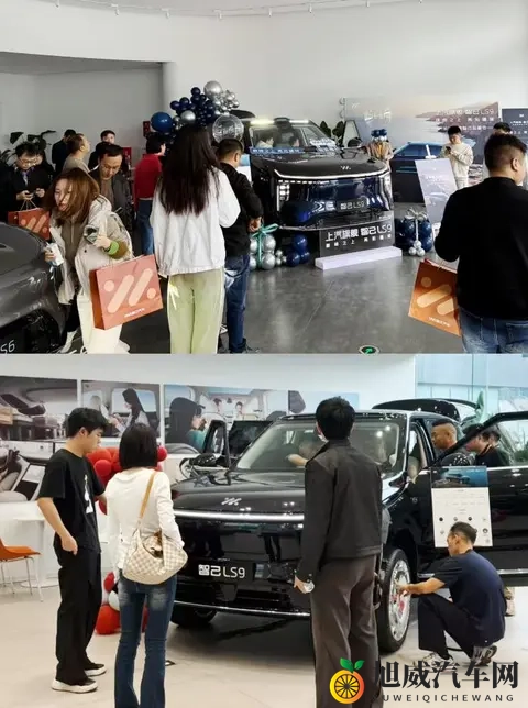 上汽旗舰智己LS9到店，看车订车堪比抢购现场-2