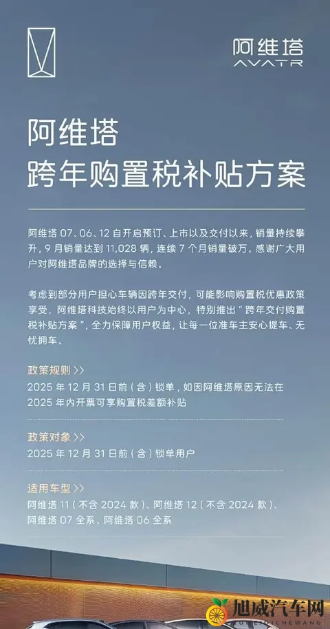 阿维塔限时补贴：年底前下单享购置税减免-1