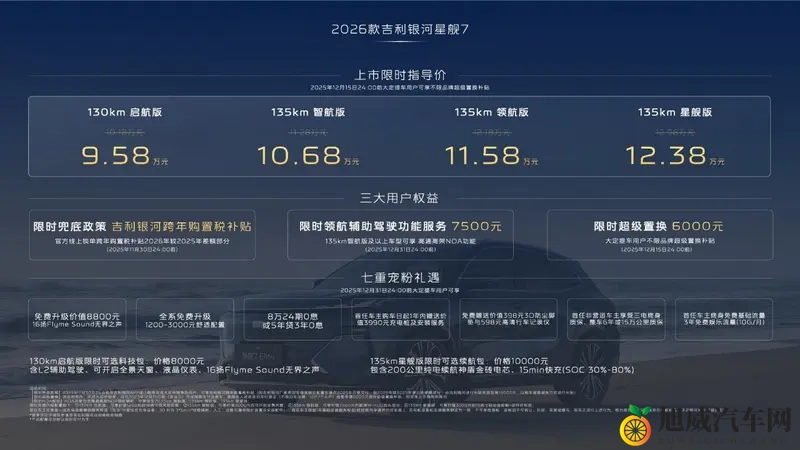 2026款吉利银河星舰7 EM-i限时指导价958万起-1