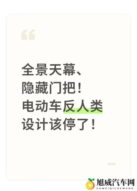 全景天幕、隐藏门把！电动车反人类设计该停了！-1
