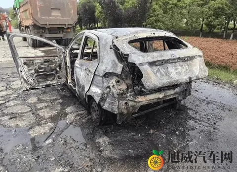 长见识了！新能源汽车在服务区被雷电击中，车顶铁皮烧融，有熔点-2