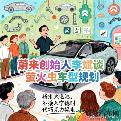 《蔚来李斌放大招！萤火虫车型规划新动向，大电池+独立换电》-1