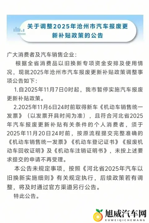 河北4市国补7号停!有报废车的6号前必须开票-1