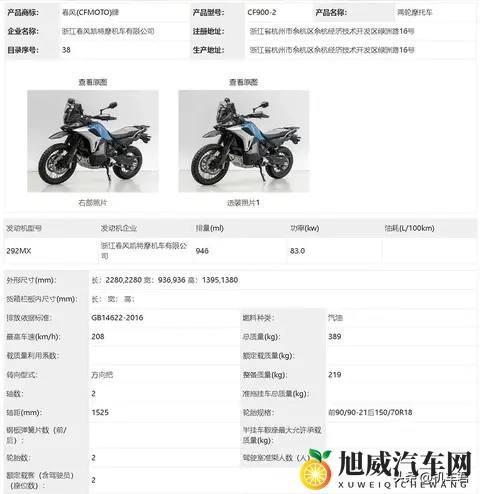 65万卖不卖?春风1000MTX亮相工信部,发动机是990同款-2