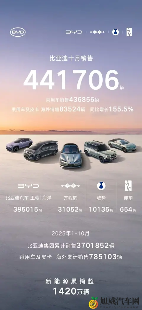 10月销量榜：比亚迪冲刺加速；吉利站上更高起跑线-1