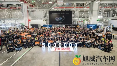 特斯拉上海超级工厂第 500 万个电池包下线-1