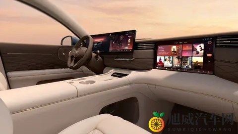 搭载第二排吸顶屏和2+2+2式6座布局，智己LS9内饰官图发布-3