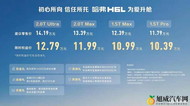 哈弗H6L上市限时权益价1039万元起-1