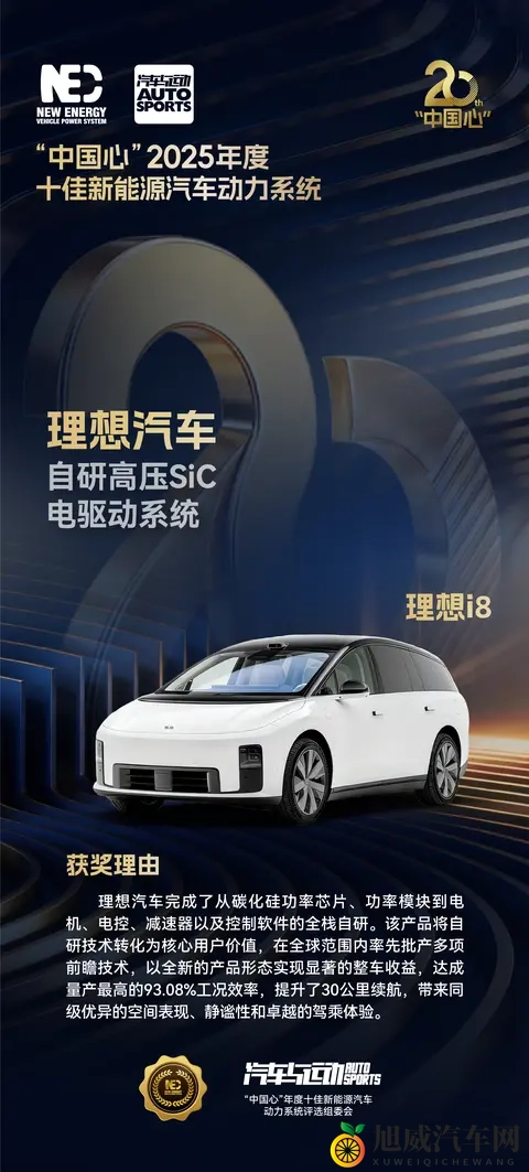 “中国心”2025年度十佳新能源汽车动力系统获奖名单-1