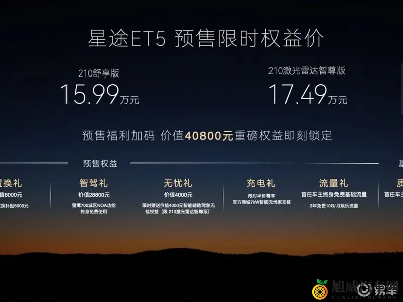 星途ET5正式预售，仅1599万起-1