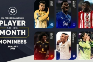 PFA英超1月最佳球员候选：恩佐领衔，多尔古、威尔逊、阿里亚在列