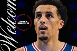 22年28号秀！队记：76人将与小帕特里克·鲍德温签下一份10天合同